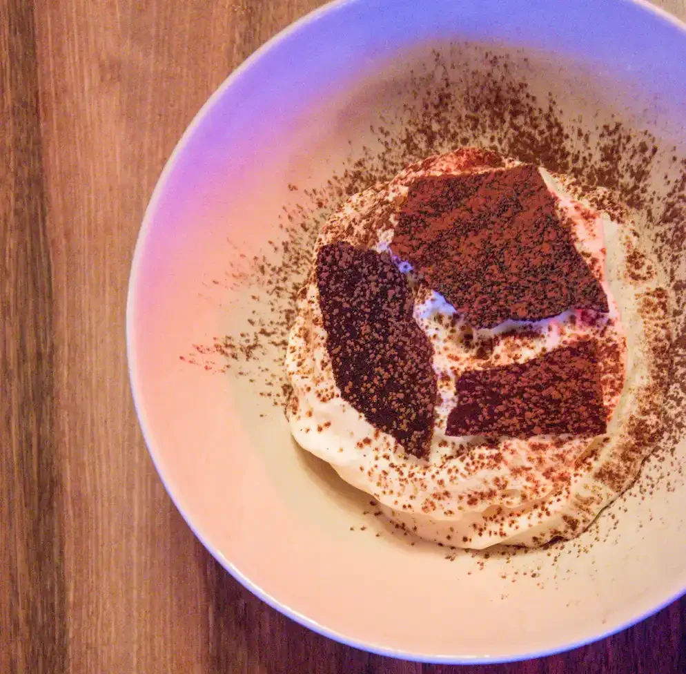 Dessert à la carte d'hiver du restaurant Guara à Metz, fondant au caramel beurre salé